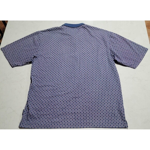 NIKE GOLF Tour DRI-FIT UV Geometric Checkered Polo Shirt NWOT Navy Blue Large - Picture 3 of 11